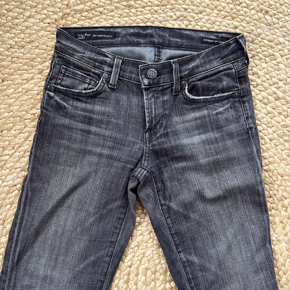 Citizens Of Humanity Faded Black Kelly Bootcut Jeans 24 Low Rise